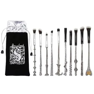 10 PCS Harry Gifts Potter Makeup Brushes Wand Brushes Set for Foundation Blending Blush Concealer Eyebrow Face Powder