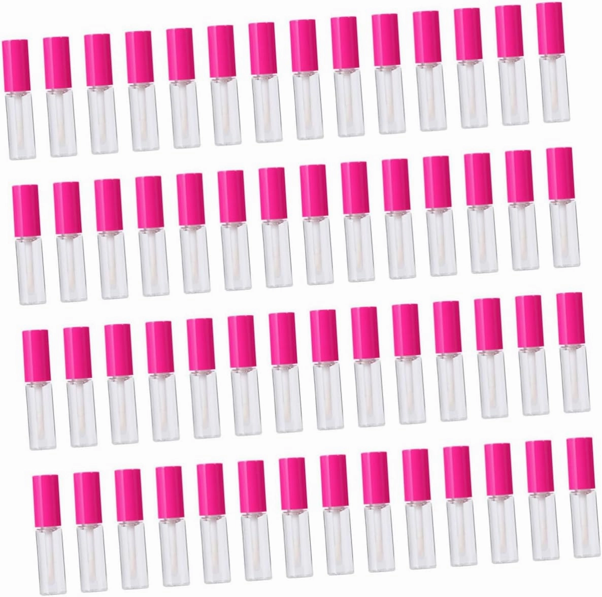 100 Pcs Lip Gloss Bottle Lip Container Lip Glaze Tube Lipgloss Lip Balm Containers Refillable Lip Gloss Container Clear Lip Gloss Subpackaging Bottle Makeup Accessories Rosy