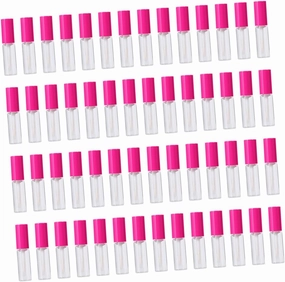 100 Pcs Lip Gloss Bottle Lip Container Lip Glaze Tube Lipgloss Lip Balm Containers Refillable Lip Gloss Container Clear Lip Gloss Subpackaging Bottle Makeup Accessories Rosy