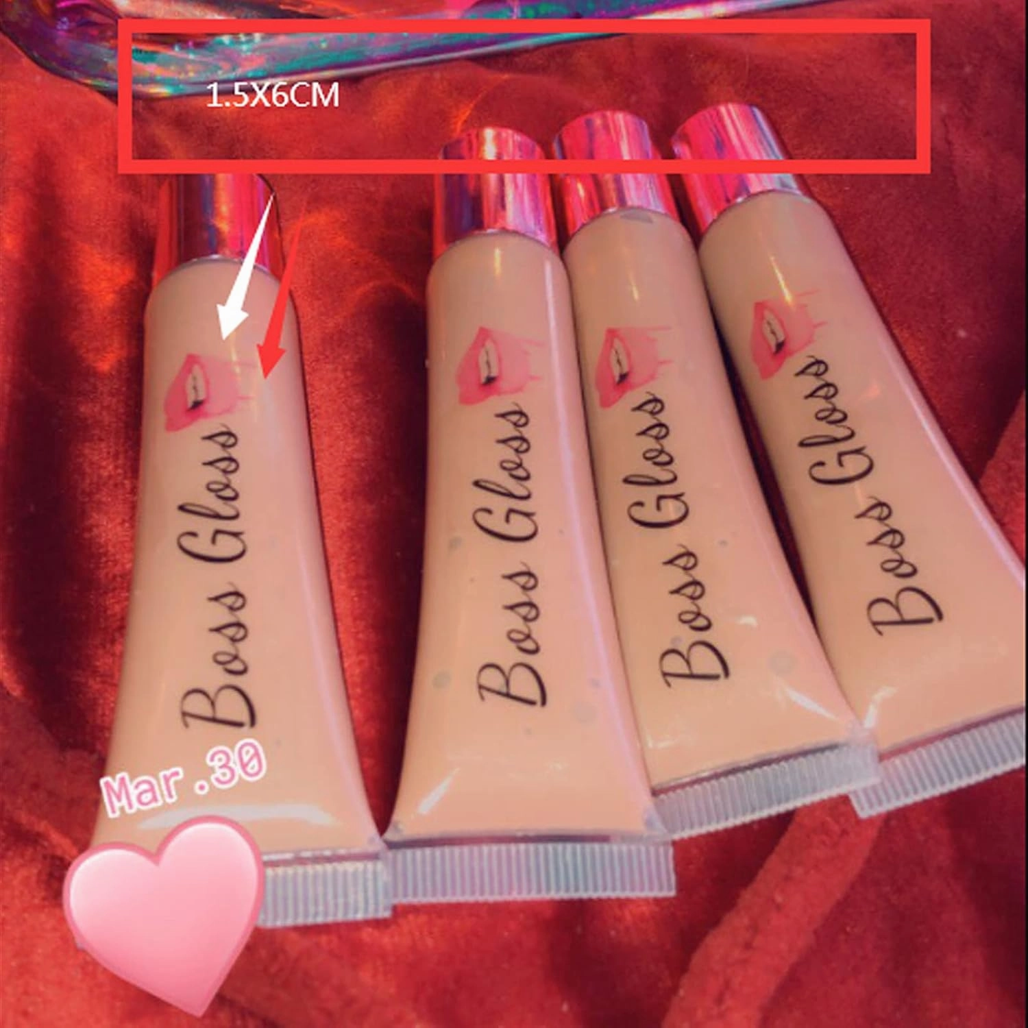 100 Pieces Lip Gloss Stickers,Clear Lip Gloss Tube Label Personalized Vinyl Label for Lip Gloss Empty Tube Empty Bottle Lip Gloss Sticker Lip Gloss DIY Sticker,Sticker Waterproof (1x3cm100PCS)