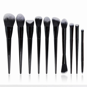 10 Pieces of Makeup Brush Set Full Set of Black Powder Eye Shadow Brush Beauty Tools