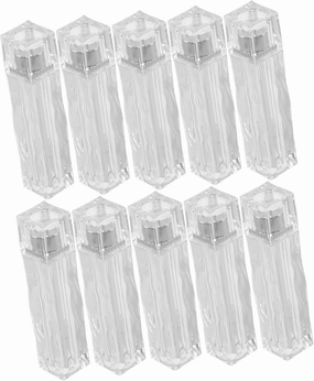 10pcs Empty Lip Gloss Tubes Crystal Clear Refillable Containers with Wave Pattern Lipstick Vials for DIY Makeup and Travel Stylish and Portable Design