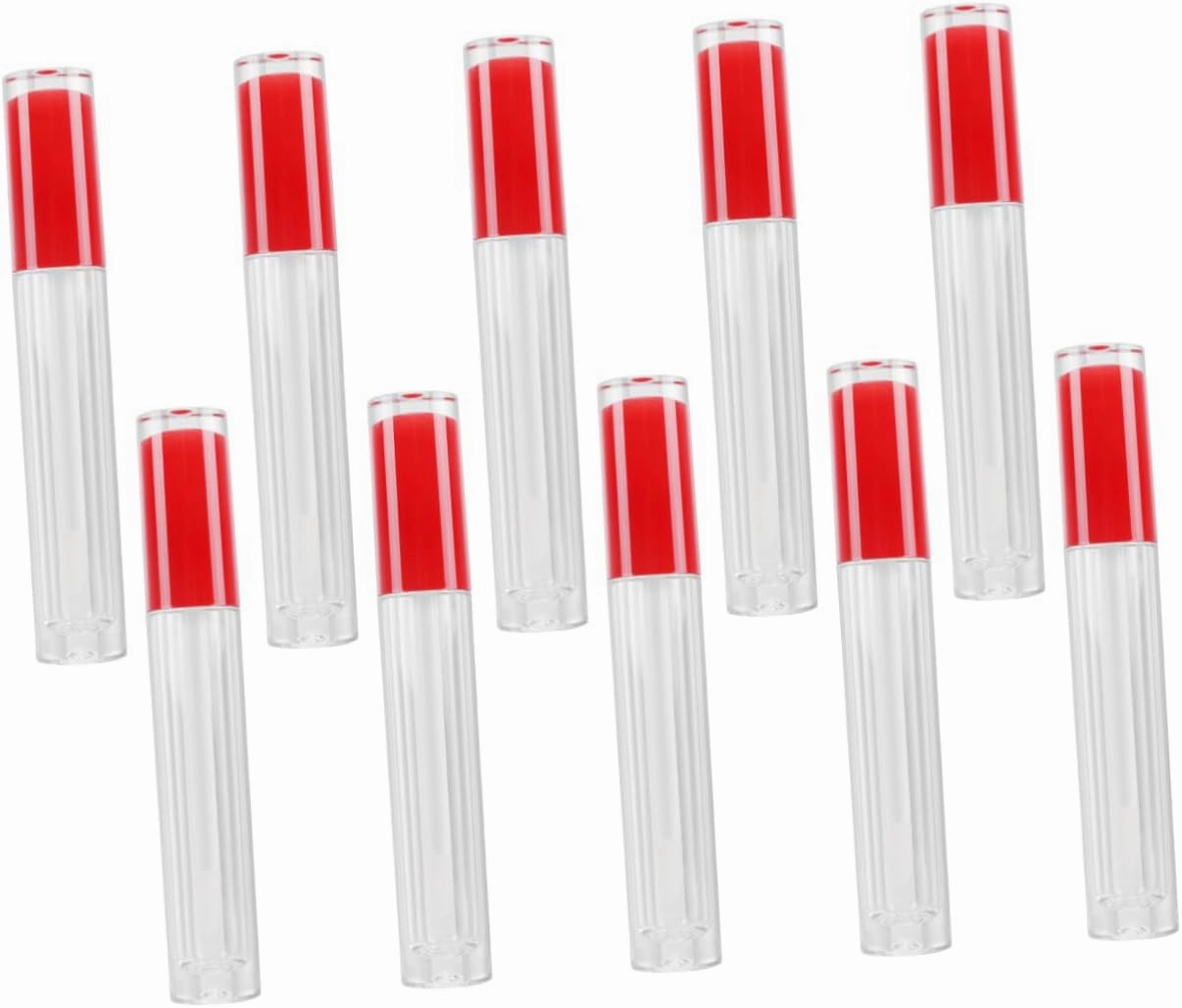 10pcs Empty Tube of Lip Gloss Clear Lip Gloss Lipgloss Lip Balm Containers Lip Plumper Gloss Clear Reusable Lip Gloss Lip Gloss Tube Small Lip Gloss Bottles Makeup Bottles Red