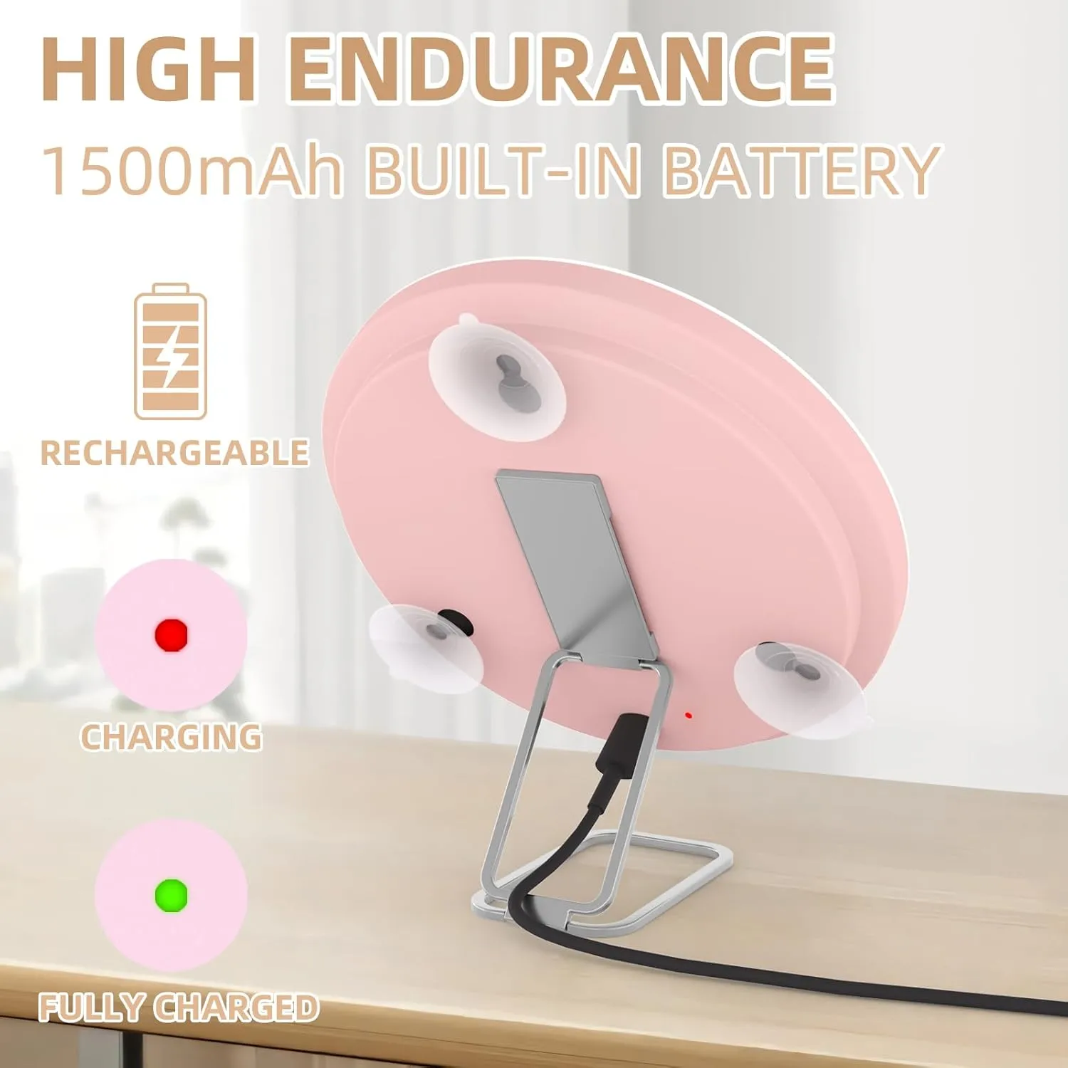 10X Magnifying Mirror with Lights, 6inch Makeup Magnified Mirror 10x Lighted Travel Magnification with 3 Suction Cups and 360° Adjustable Stand - Includes Tweezers & Scissors