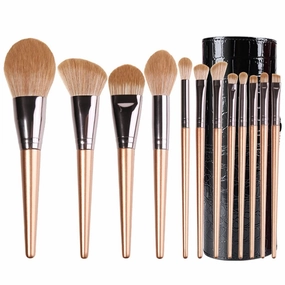 12 Makeup Brush Set Loose Powder Brush Blush Nose Shadow Brush Beauty Tool(12pcs,white-Patch five-pointed star4)