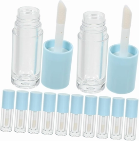 14Pcs Refillable Empty Lip Gloss Tubes with Wands Transparent Plastic Containers Cute Design for Travel Parties and Outdoor Use