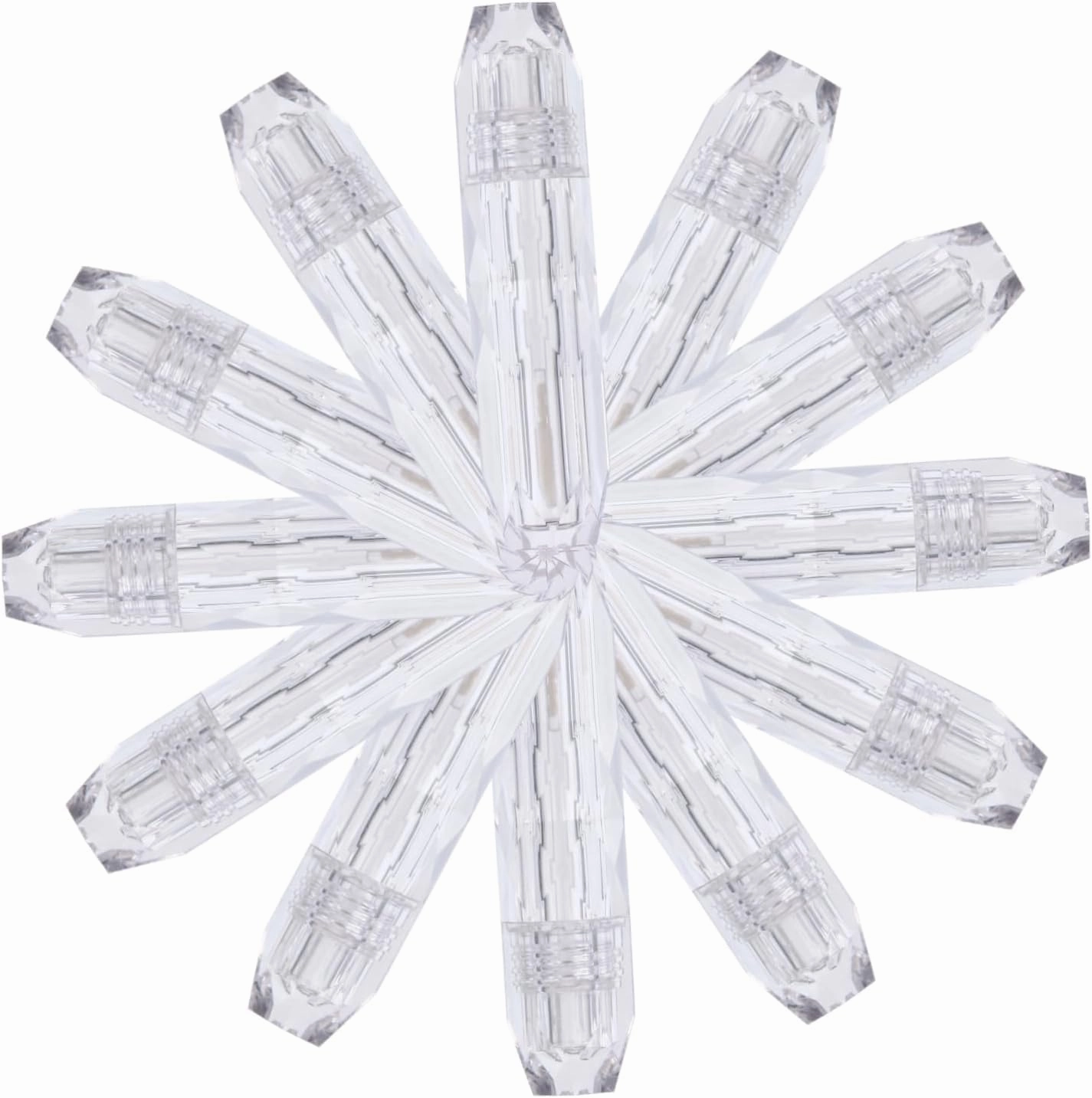 15pcs Transparent Lip Gloss Tube Shaped Empty Bottles Portable DIY Cosmetic Packing Container for Travel and Storage
