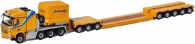1:50 for Benz MP4 8X6 Truck Trailer Low Plate Trailer Alloy Model Collection Ornament Souvenir Motor Vehicles Toys