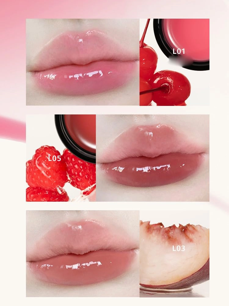 1 PC Macaron Canned Lip Essence High Glossy Lip Jelly, Mirror Effect Lip Glaze Mirror Effect Lip Balm, Moisturizing & Plump Lip Gloss (L05, 6g)