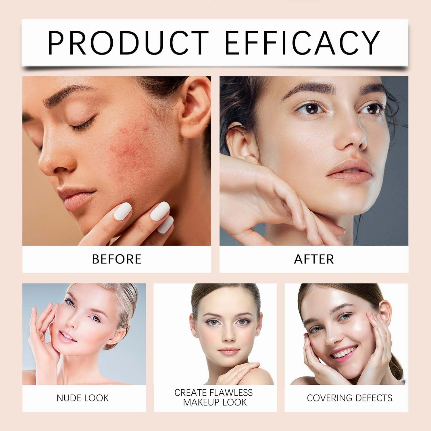 2025 NEW Vivien Beauty Foundation Stick - Vivien Beauty, 2 in 1 Vivienbeauty Foundation, Vivien Foundation Stick, Hydrating Lightweight Foundation Stick with Brush For All Skin Types (#01, 1pc)