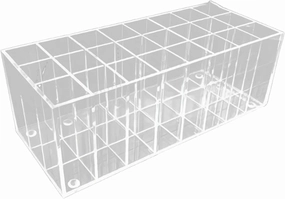 24 Slot Acrylic Lipstick Organizer Cosmetic Display Case Clear Lip Gloss Holder for Living Room Drawer Bathroom Dorm Bedroom