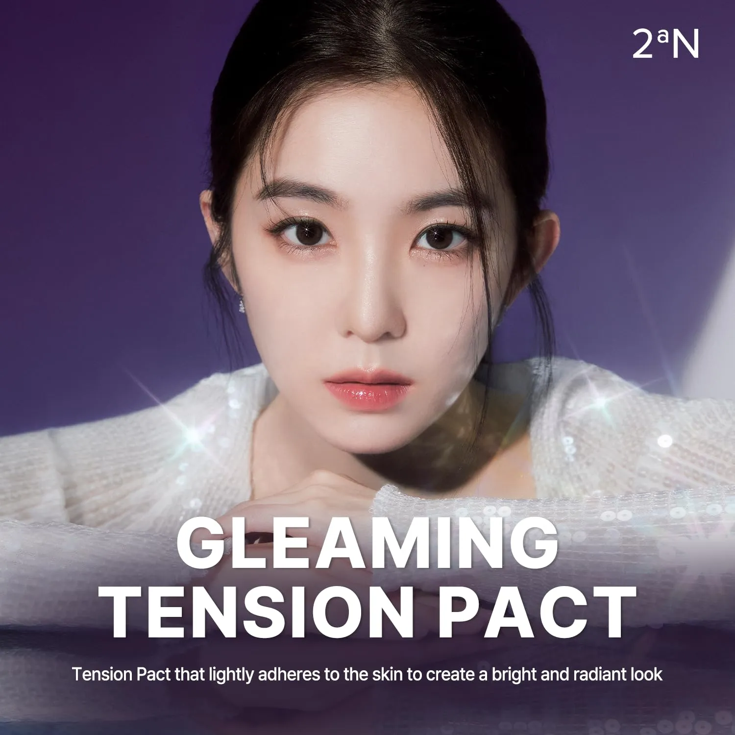 2aN Gleaming Tension Cushion Foundation Pact 0.45 oz, Korean Cushion Foundation Makeup, Lightweight & Buildable Coverage with Ceramides and Centella Asiatica (#17 Pure Ivory, 0.45 oz)
