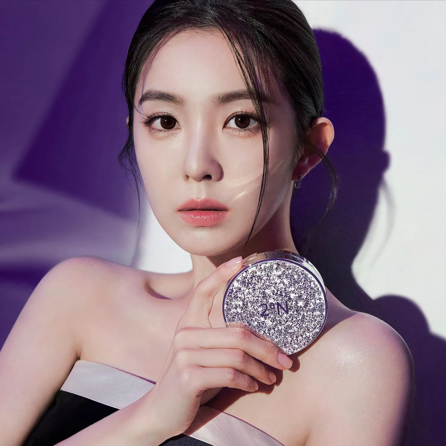 2aN Gleaming Tension Cushion Foundation Pact 0.45 oz, Korean Cushion Foundation Makeup, Lightweight & Buildable Coverage with Ceramides and Centella Asiatica (#17 Pure Ivory, 0.45 oz)