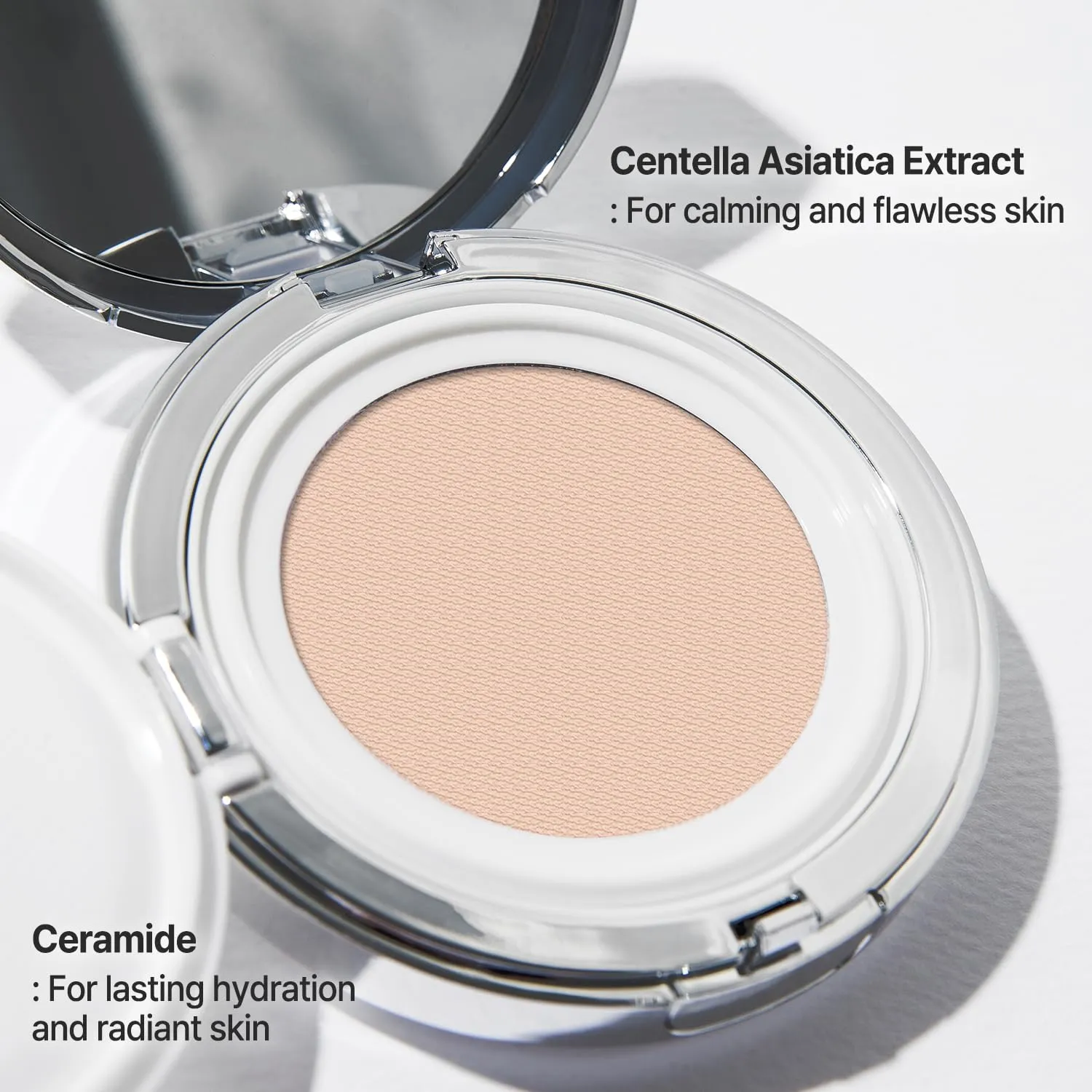 2aN Gleaming Tension Cushion Foundation Pact 0.45 oz, Korean Cushion Foundation Makeup, Lightweight & Buildable Coverage with Ceramides and Centella Asiatica (#17 Pure Ivory, 0.45 oz)