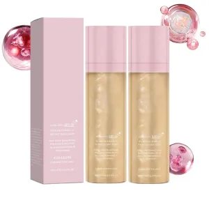 2Pcs Sheer Setting Mist Sunscreen,Shimmering Body Oil Mist,Hydrating Makeup-Friendly Glow Spray,Non-Greasy & Fast-Absorbing for Face & Body(2 x 75 ml)