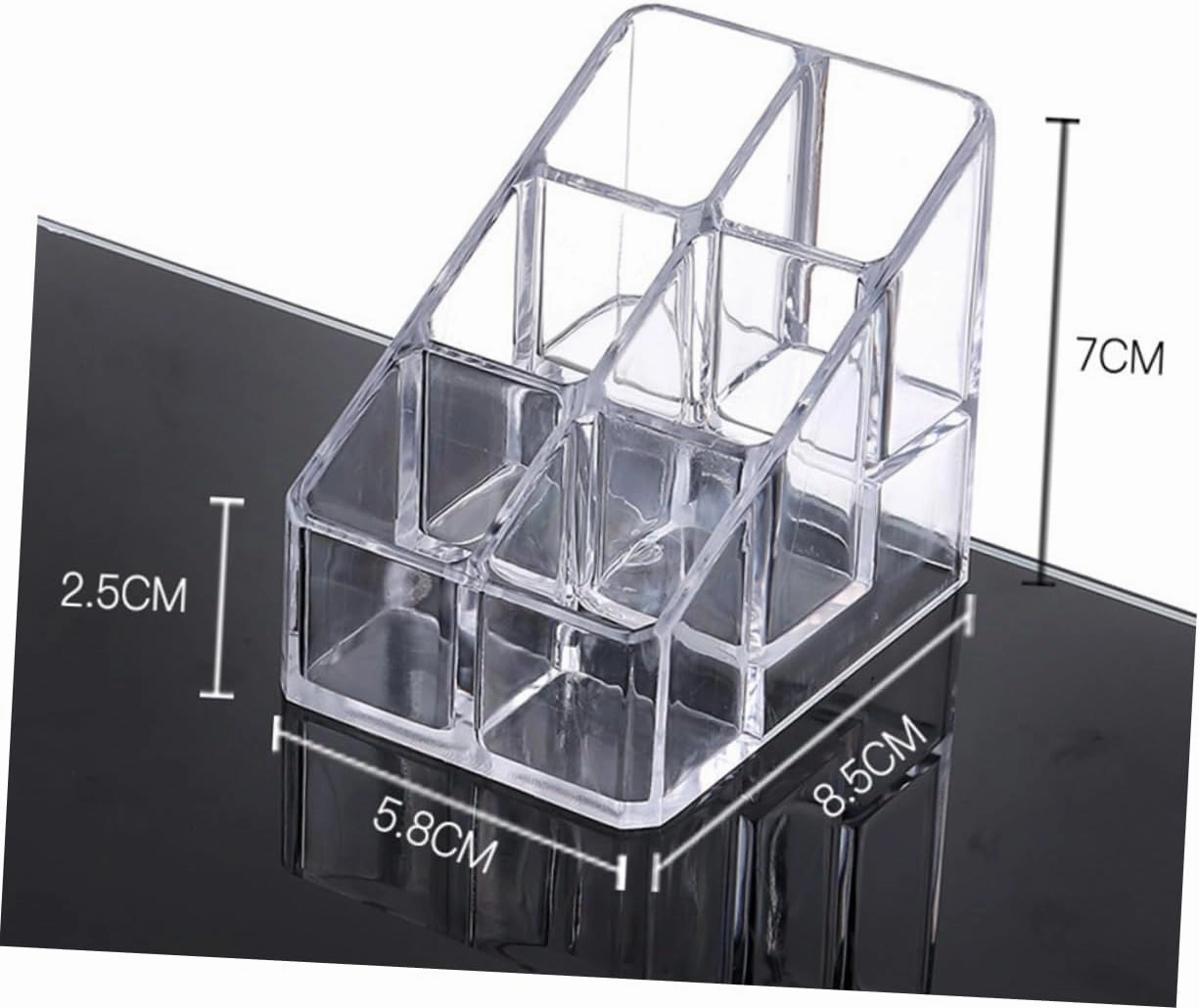 2pcs Lipstick Holder Cosmetic Storage Case Clear Acrylic Lipgloss Lipstick Organizer Table Top Display Stand Cosmetic Organizer Case Acrylic Display Risers Showcase Deskt