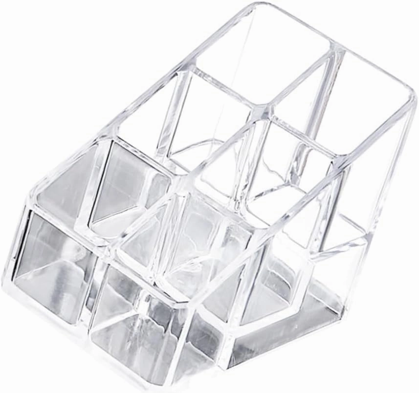 2pcs Lipstick Holder Cosmetic Storage Case Clear Acrylic Lipgloss Lipstick Organizer Table Top Display Stand Cosmetic Organizer Case Acrylic Display Risers Showcase Deskt