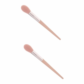 2pcs Makeup Brush for Women Premium Facial Blush Highlighter Brush Versatile Cosmetics Tool for Application Easy to -friendly Materials