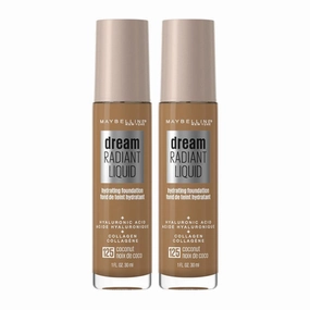 2x Maybelline Dream Radiant Liquid Foundation 30mL 125 Coconut