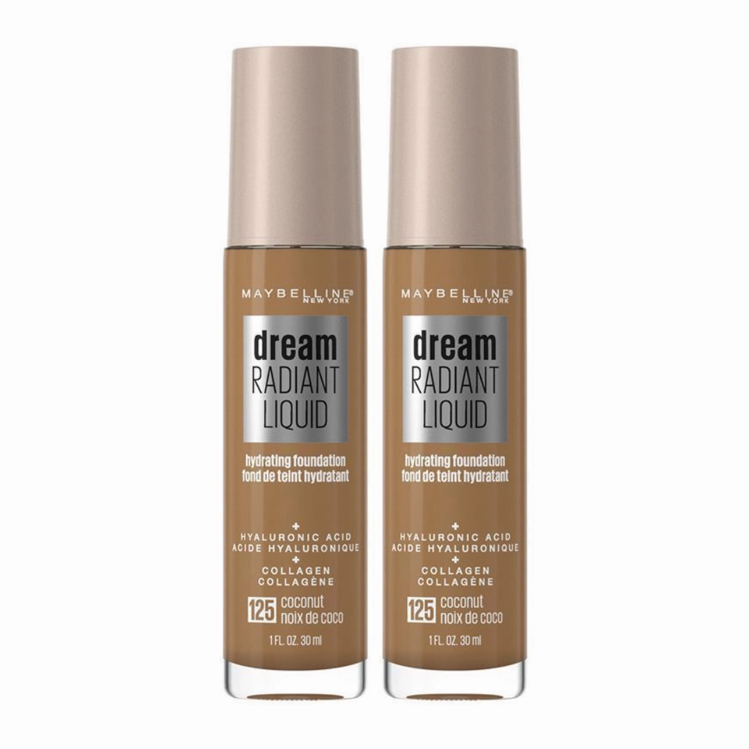 2x Maybelline Dream Radiant Liquid Foundation 30mL 125 Coconut
