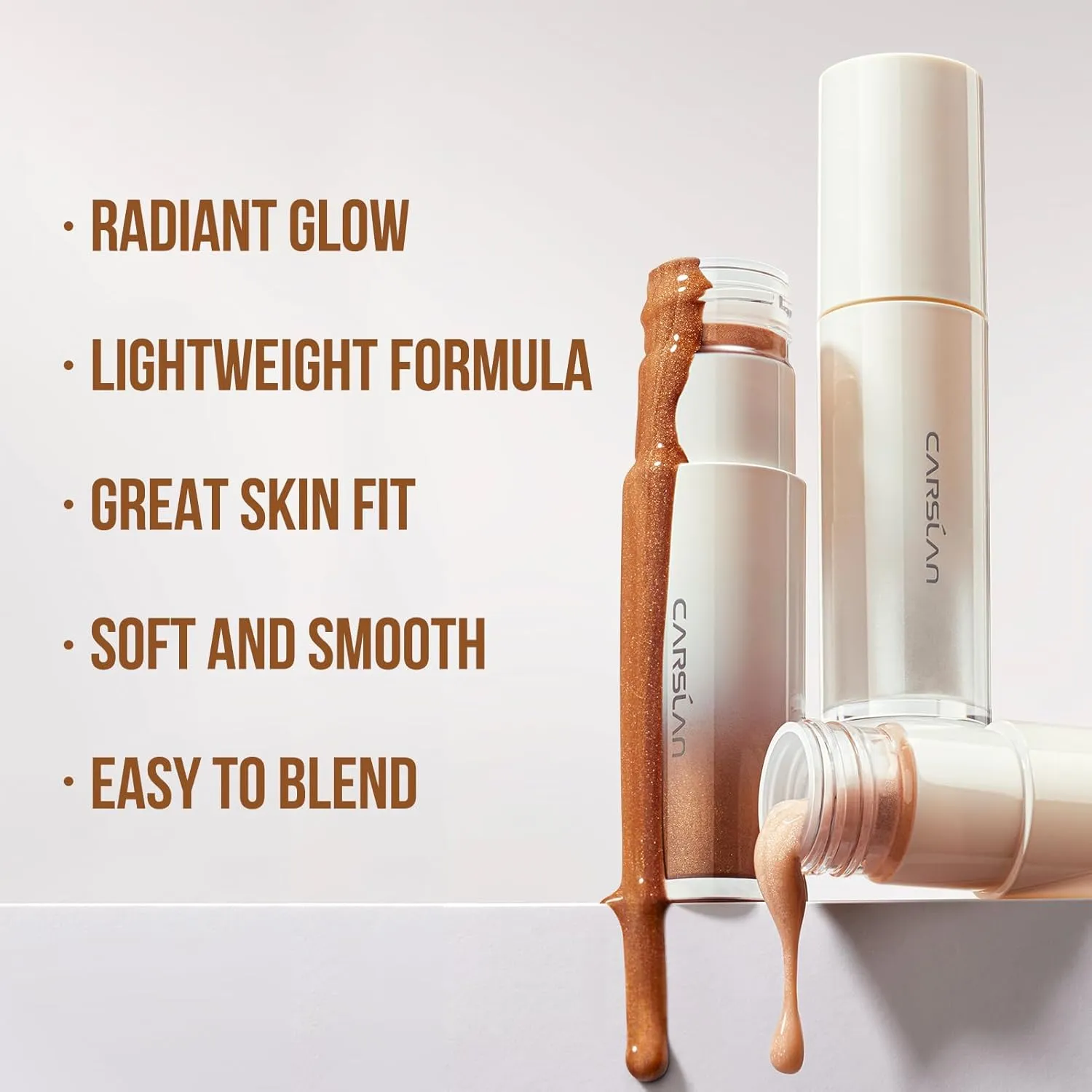 3D Liquid Highlighter Makeup, Shimmer, Glowing Contour Stick, Smooth & Lightweigh Face Illuminator, Moisturizing, Blendable Cream Highlighter Dewy Finish, 01 Silver Crystal