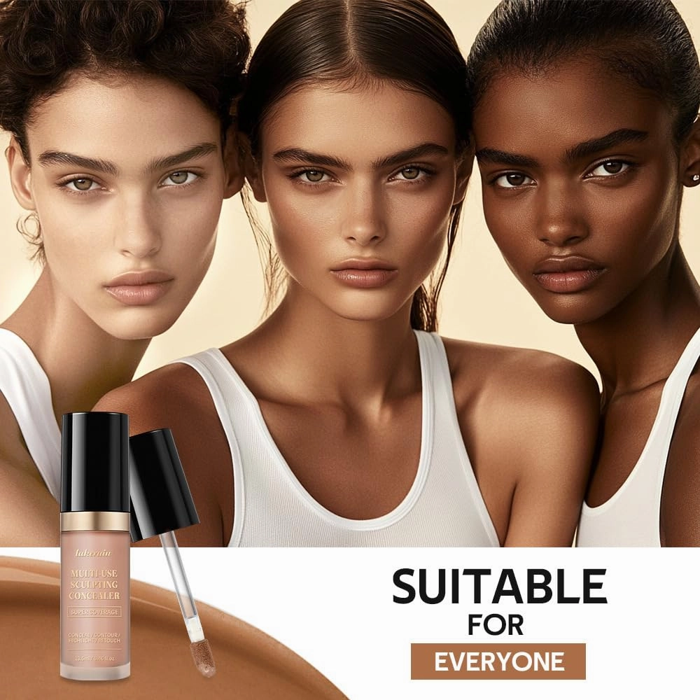 3D Sculpting Concealer - Full Coverage, Multi-Use Corrector & Foundation Hybrid (2# NATURAL PORCELAIN)