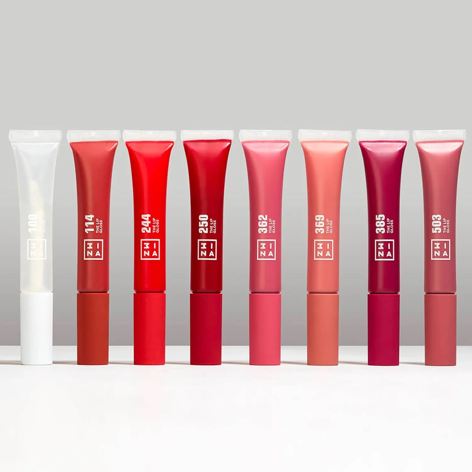 3INA MAKEUP - Vegan - Cruelty Free - The Lip Gloss 114 - Light Brown Lip Gloss - Mirror-effect - Glossy Look - Creamy Texture - Highly Pigmented - Lip Gloss with wand