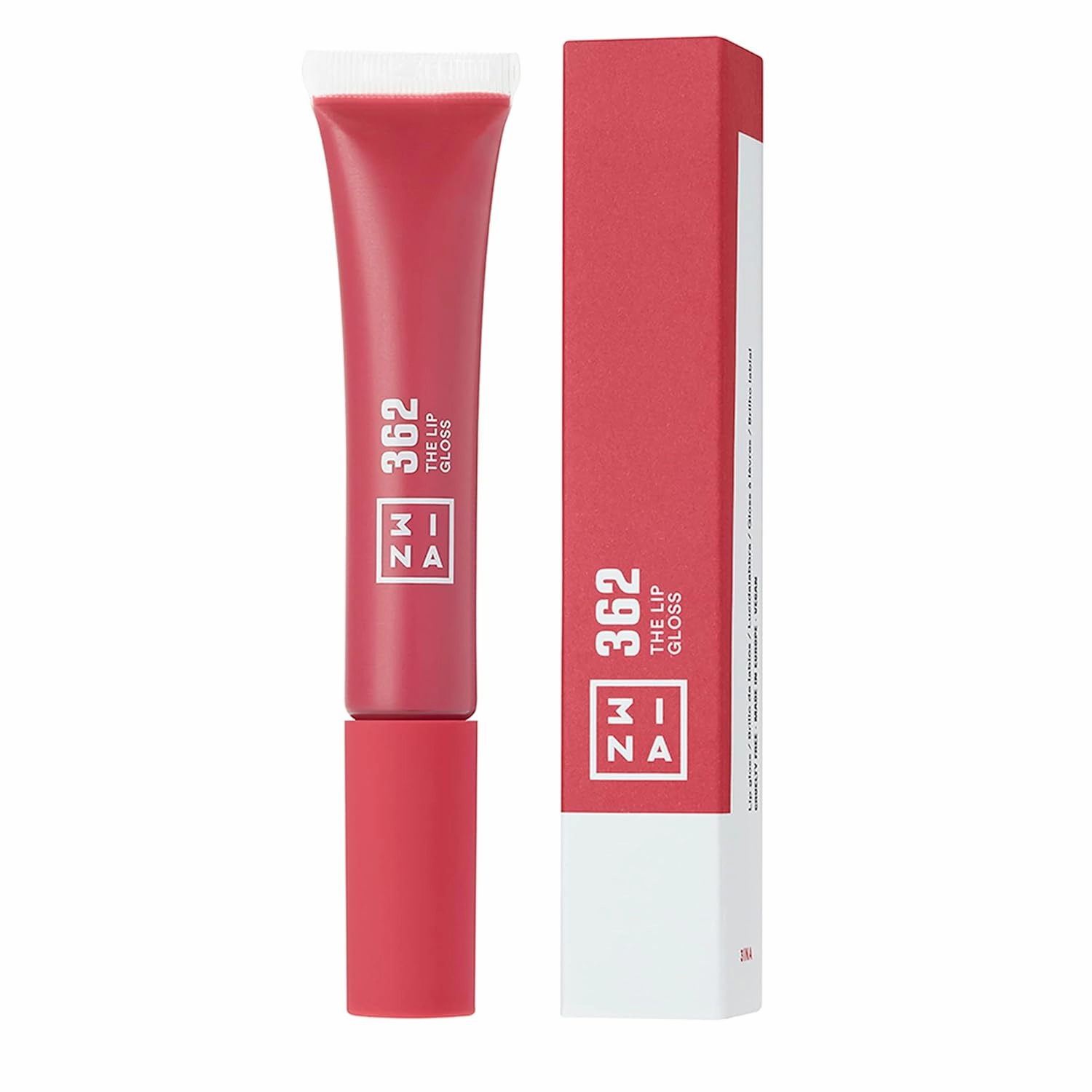 3INA MAKEUP - Vegan - Cruelty Free - The Lip Gloss 362 - Pink Lip Gloss - Mirror-effect - Glossy Look - Creamy Texture - Highly Pigmented - Lip Gloss with wand