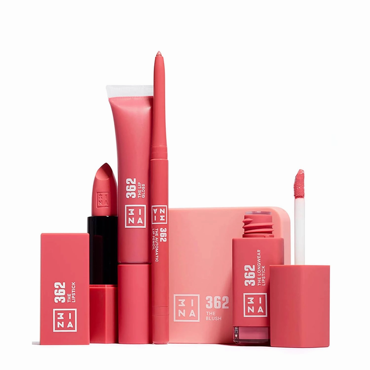 3INA MAKEUP - Vegan - Cruelty Free - The Lip Gloss 362 - Pink Lip Gloss - Mirror-effect - Glossy Look - Creamy Texture - Highly Pigmented - Lip Gloss with wand