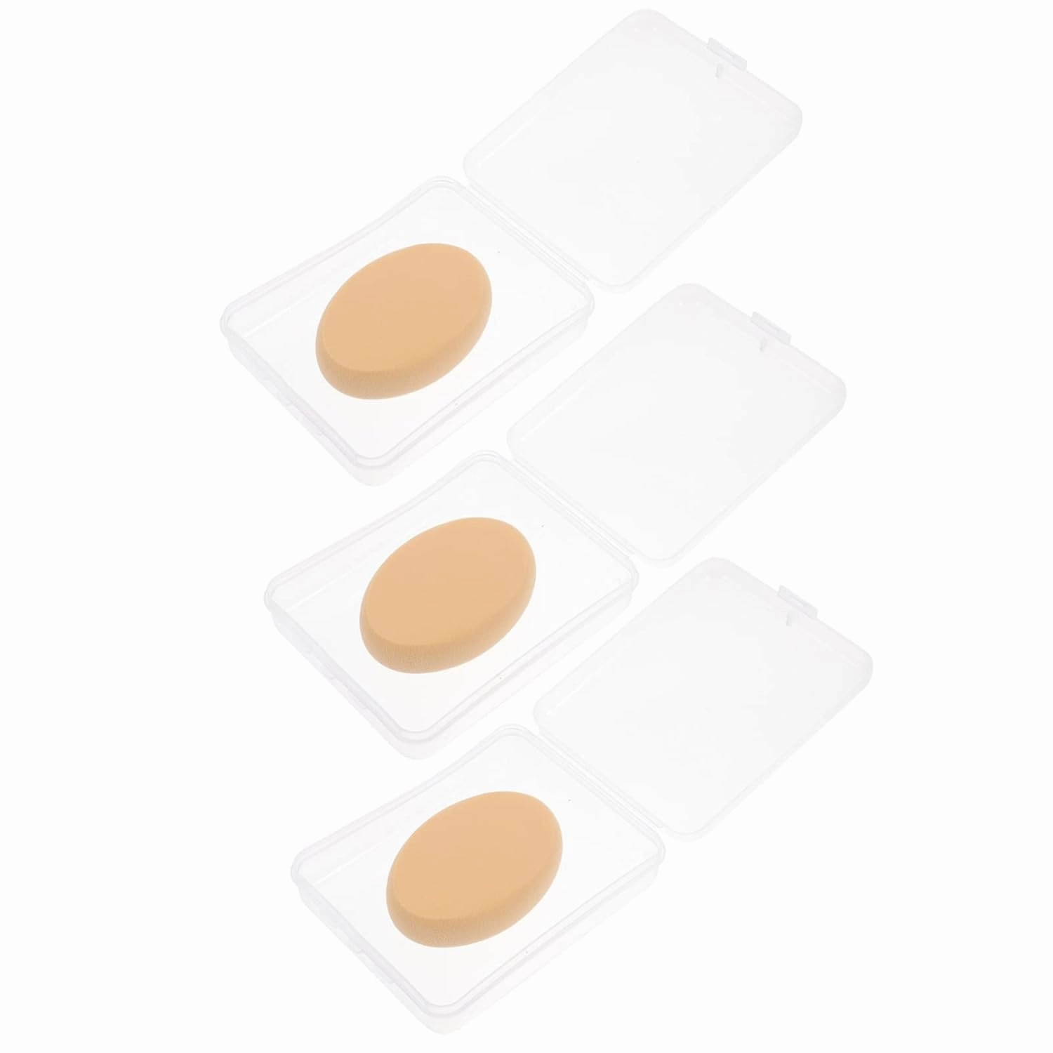 3pcs Supple Powder for Makeup Application Cream Oval Sponges for Loose Powder Blusher Liquid Foundation Highlighter Skin-friendly Makeup Tools