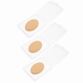 3pcs Supple Powder for Makeup Application Cream Oval Sponges for Loose Powder Blusher Liquid Foundation Highlighter Skin-friendly Makeup Tools