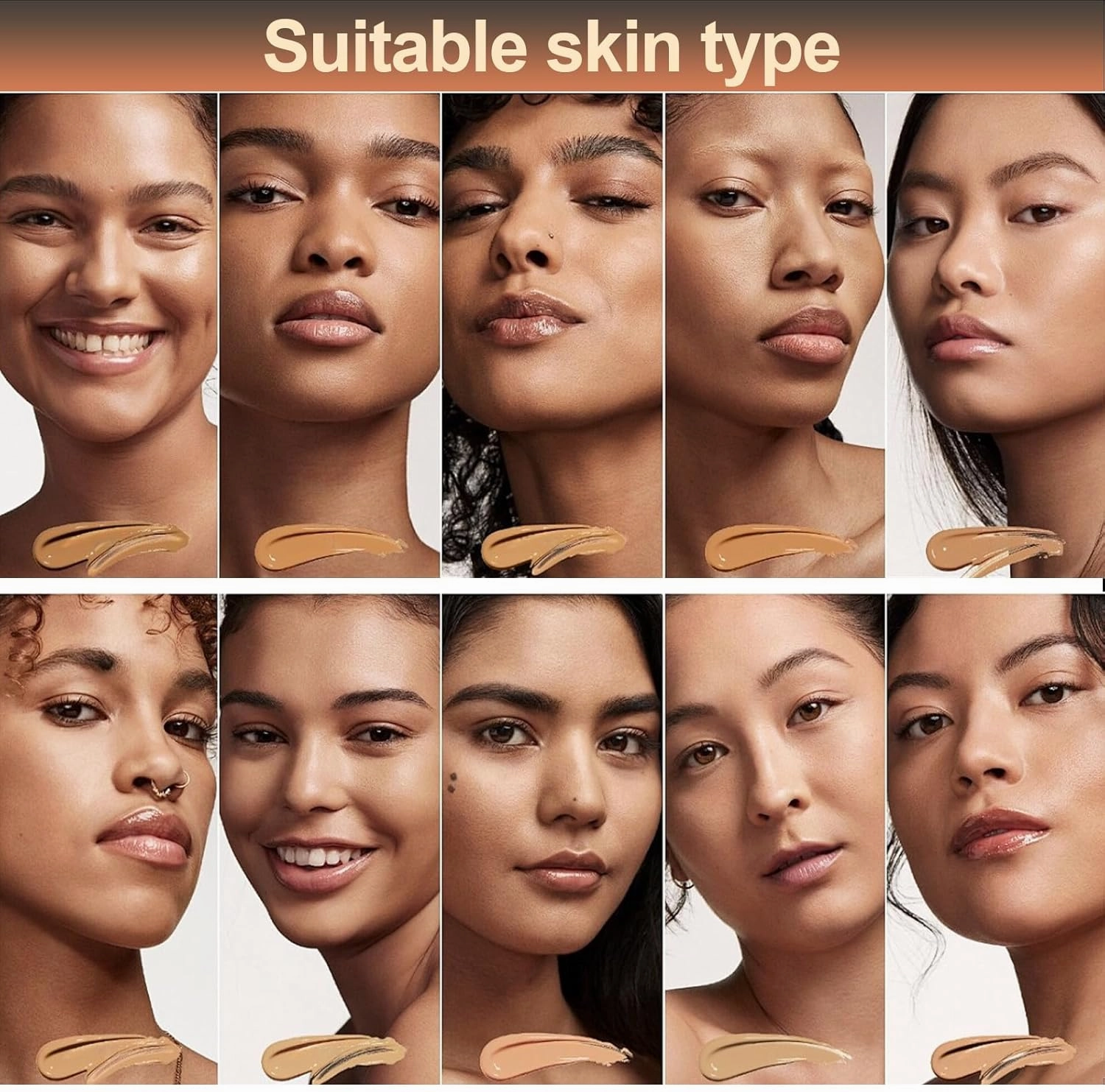 4 in 1 foundation Liquid- Hydrating Medium full coverage concealer with SPF 50  Inspired -Longwearing & Waterproof-korean makeup 1oz(30ml)