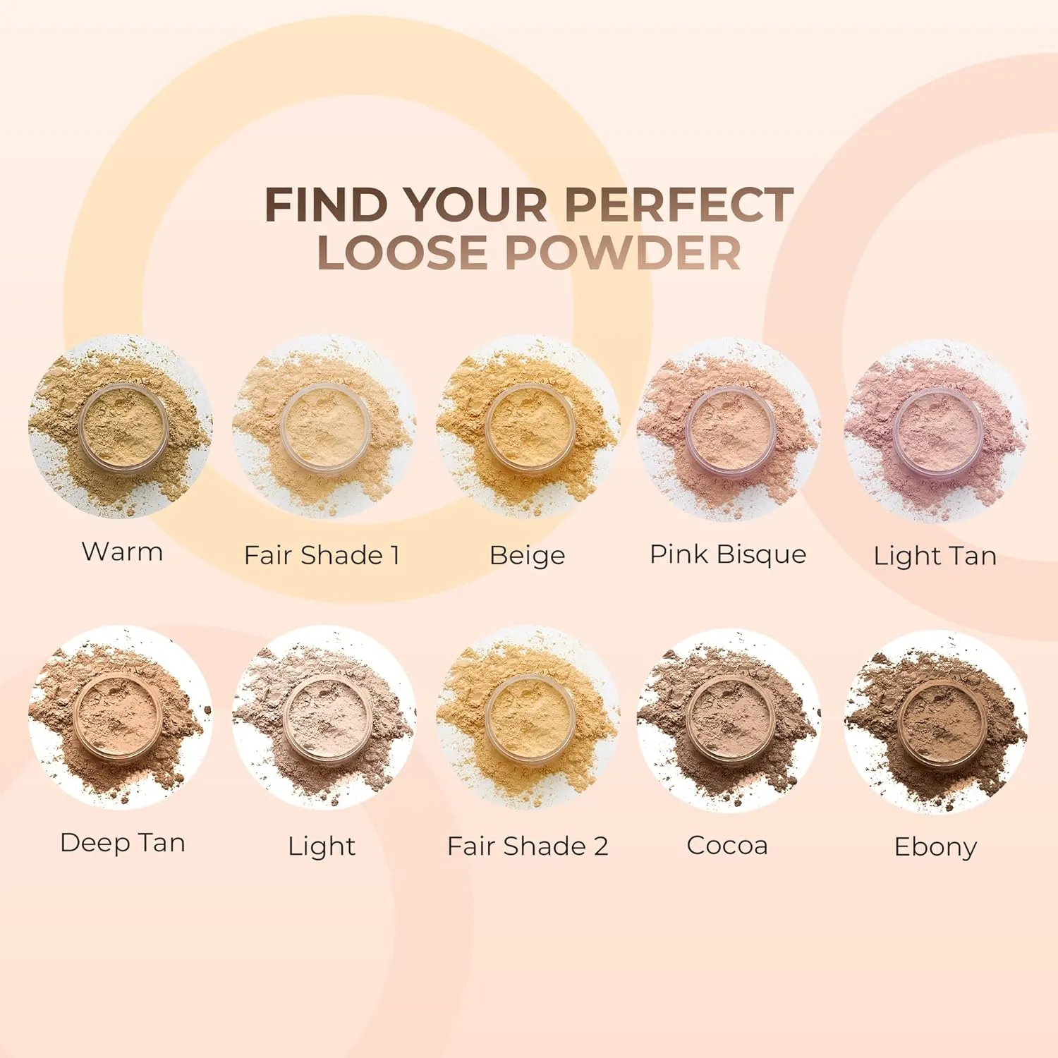 4pc Full Size Kit (Fair 2) Mineral Makeup Matte Translucent Loose Foundation   Kabuki Brush   Concealer   Finishing Setting Powder   Bare Face Full Coverage SPF 30 All Skin Types Waterproof