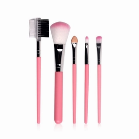 5/7/15/20 Pieces Of Makeup Brush Tool Set Makeup Powder Eye Shadow Foundation Blush Mixed Beauty Makeup Brush (Color : 5pcs Pink)