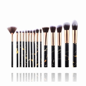5/7/15/20 Pieces Of Makeup Brush Tool Set Makeup Powder Eye Shadow Foundation Blush Mixed Beauty Makeup Brush (Color : Black 15pcs)