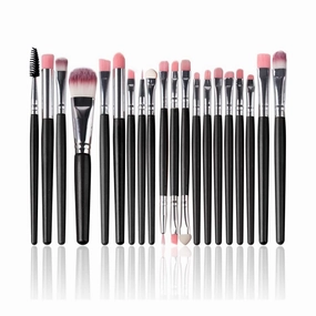 5/7/15/20 Pieces Of Makeup Brush Tool Set Makeup Powder Eye Shadow Foundation Blush Mixed Beauty Makeup Brush (Color : Black 20pcs)