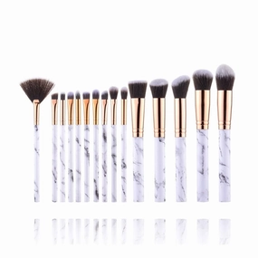 5/7/15/20 Pieces Of Makeup Brush Tool Set Makeup Powder Eye Shadow Foundation Blush Mixed Beauty Makeup Brush (Color : Grey 15pcs)