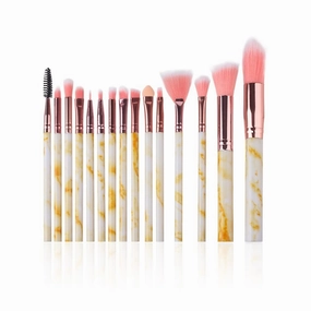 5/7/15/20 Pieces Of Makeup Brush Tool Set Makeup Powder Eye Shadow Foundation Blush Mixed Beauty Makeup Brush (Color : Yellow 15pcs)