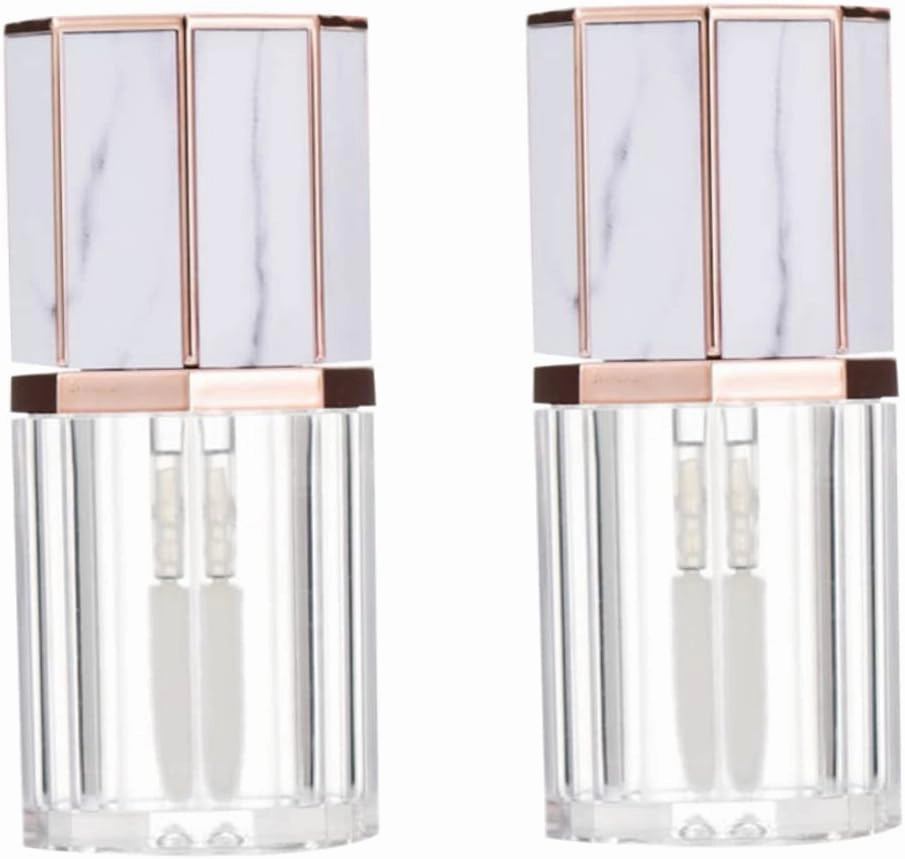 5pcs Cosmetic Travel Containers Lip Gloss Organizer Glass Container Clear Lip Gloss Lip Balm Tubes Empty Lip Gloss Tubes Mini Lipsticks Empty Lip Gloss Container Unique Marble