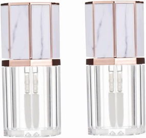 5pcs Cosmetic Travel Containers Lip Gloss Organizer Glass Container Clear Lip Gloss Lip Balm Tubes Empty Lip Gloss Tubes Mini Lipsticks Empty Lip Gloss Container Unique Marble