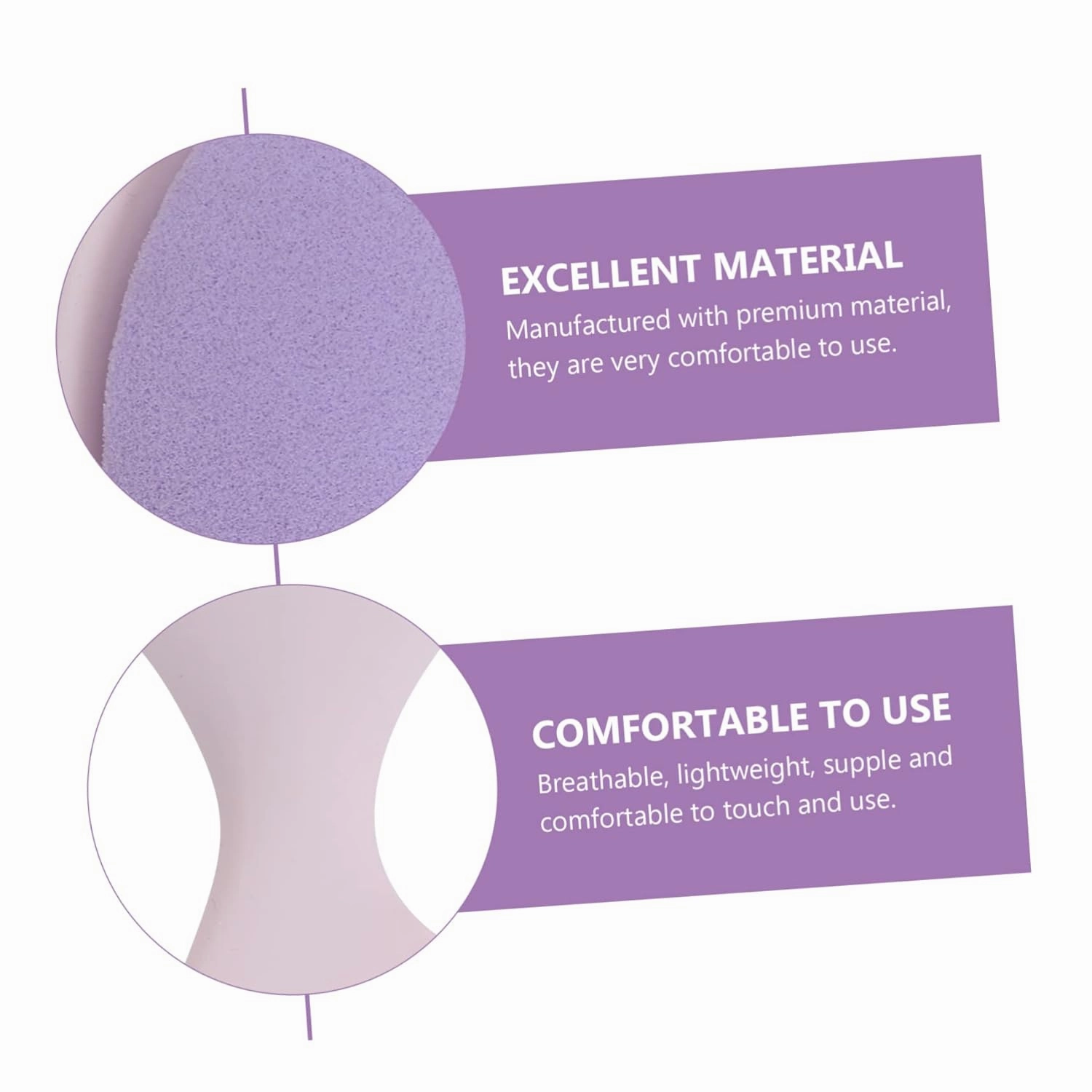 5sets Comfortable Makeup Tools Mermaid Design Beauty Sponges Dry Wet Powder for Face 2pcs*5
