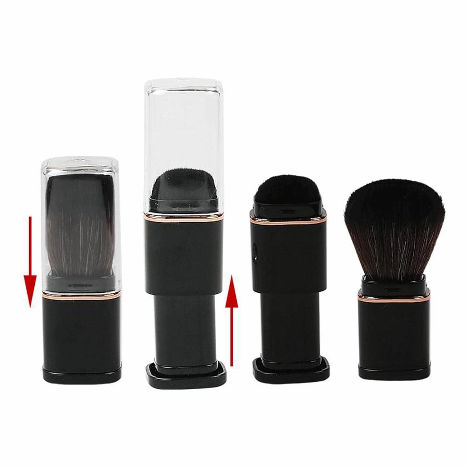 6x Professional Retractable Makeup Brush, Soft Small Face Brush for