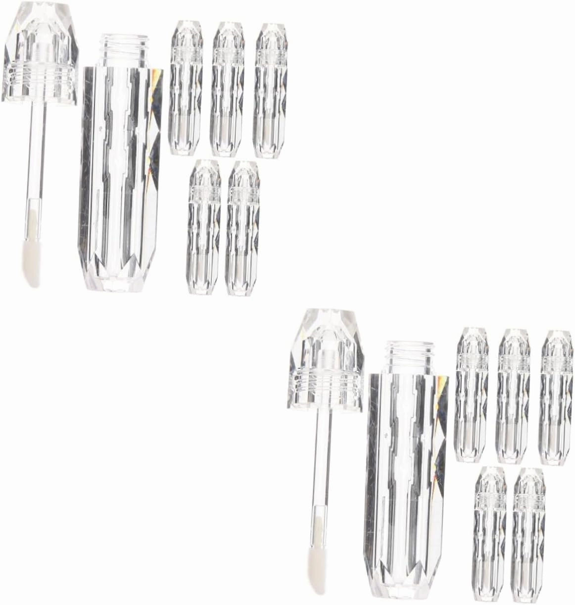 8 Pcs Lip Gloss for Refillable Lip Balm Tube Lip Gloss Empty Tube Lipgloss Tubes Travel Cosmetic Containers Lip Gloss Bottles Empty Lipstick Tubes Clear Plastic Filling Bracket