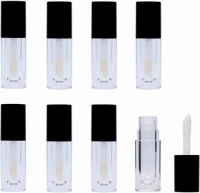 8 Pieces Lip Gloss Tubes with Wand Empty, 6.5ml Refillable Lip Gloss Bottles Mini Lip Balm Bottles Transparent Lip Gloss Containers with Rubber Stoppers for DIY Lipgloss
