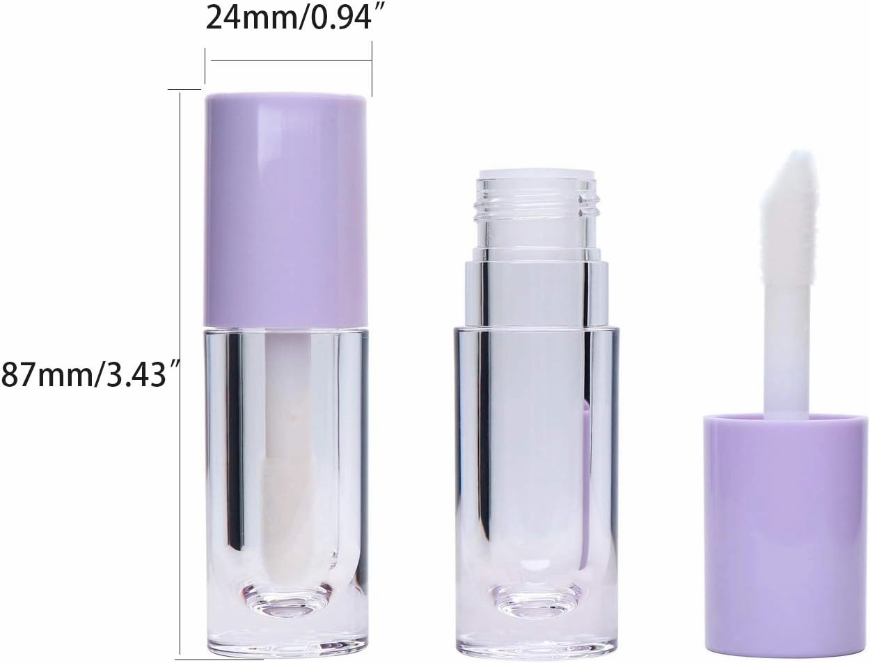 8 Pieces Lip Gloss Tubes with Wand Empty, 6.5ml Refillable Lip Gloss Bottles Mini Lip Balm Bottles Transparent Lip Gloss Containers with Rubber Stoppers for DIY Lipgloss