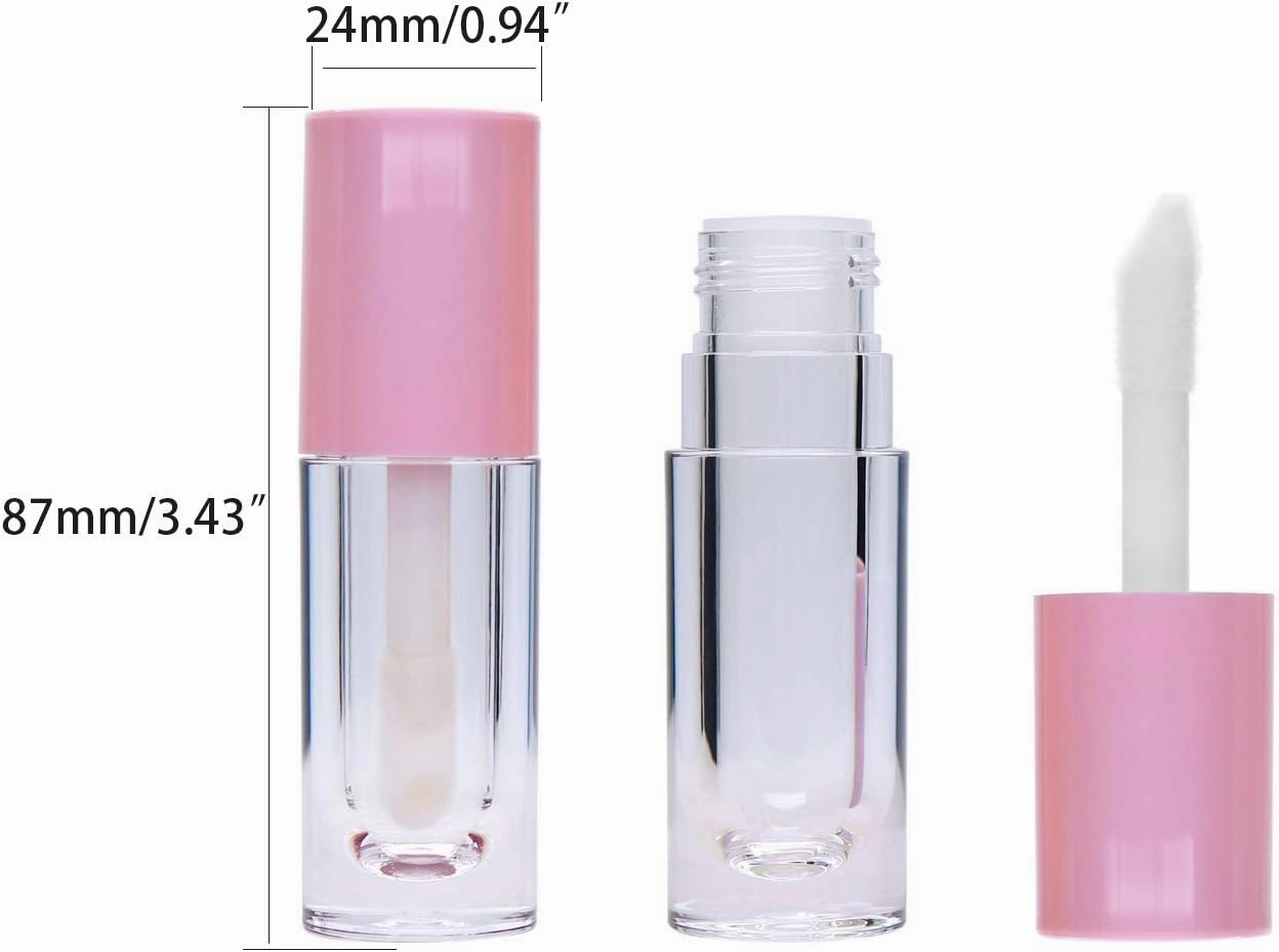 8 Pieces Lip Gloss Tubes with Wand Empty, 6.5ml Refillable Lip Gloss Bottles Mini Lip Balm Bottles Transparent Lip Gloss Containers with Rubber Stoppers for DIY Lipgloss