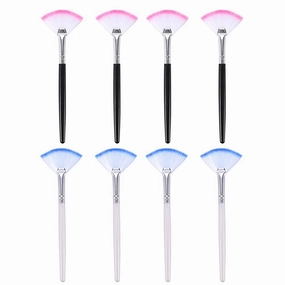 8Pcs fan mask brush soft applicator brush long handle makeup Cosmetic Brush facemask applicator acid makeup brush lash tool skin care artificial fiber white paint