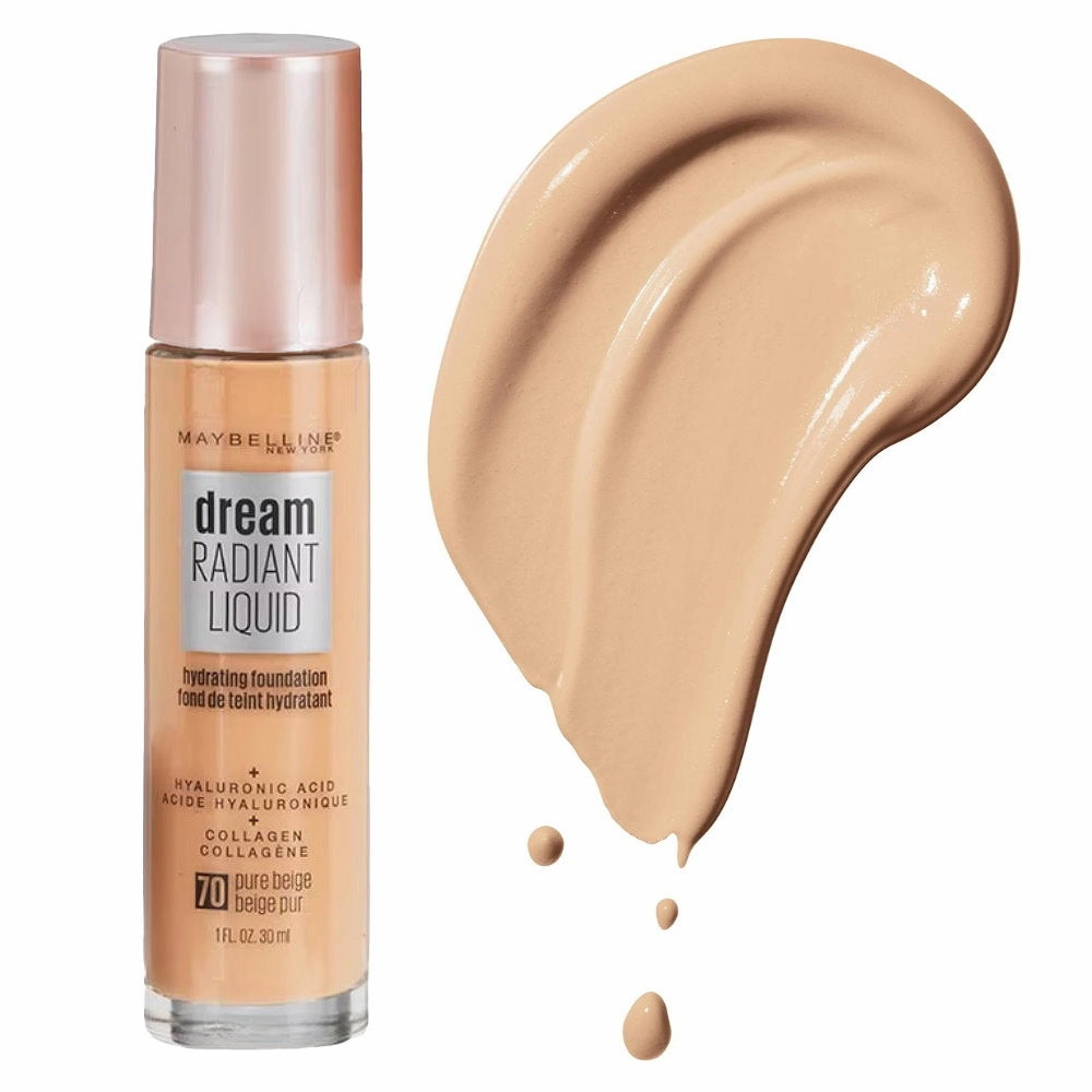 8x Maybelline Dream Radiant Liquid Hydrating Foundation - 70 Pure Beige