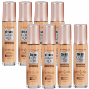 8x Maybelline Dream Radiant Liquid Hydrating Foundation - 70 Pure Beige