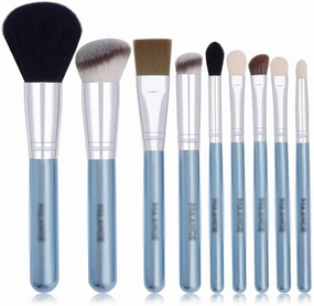 9pcs Basic Makeup Brushes Set Foundation Powder Blending Face Blush Eyeshadow Make Up Tools Sky Blue Soft Fiber Brushes(9pcs,Sky Blue)
